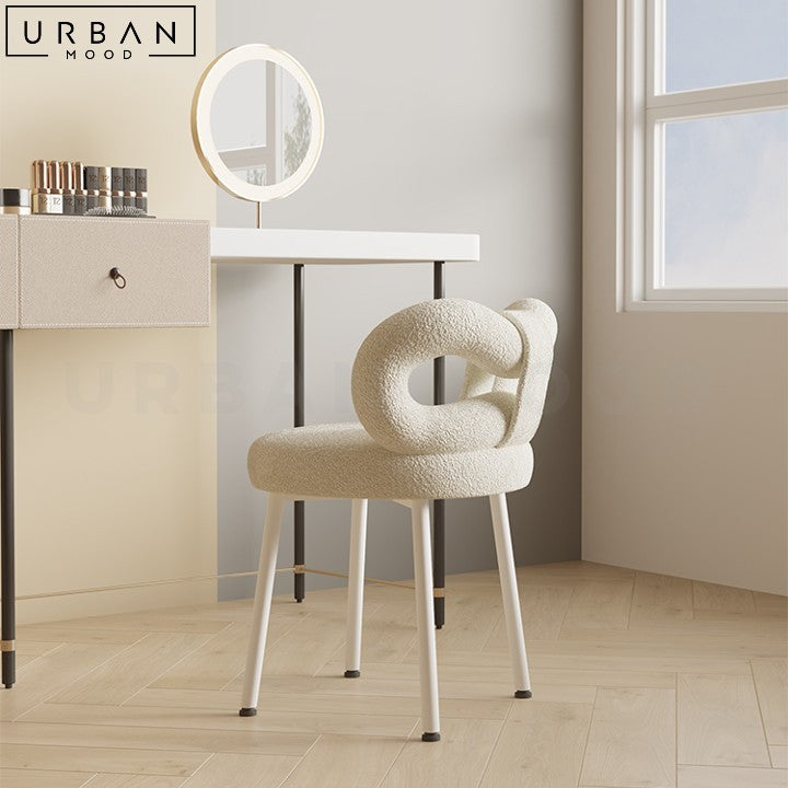 NAEXI Modern Boucle Vanity Chair