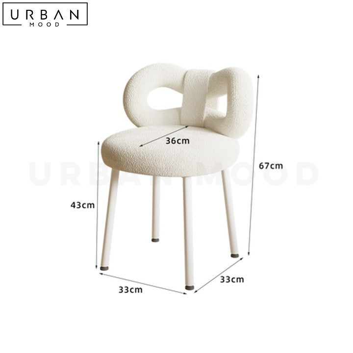 NAEXI Modern Boucle Vanity Chair