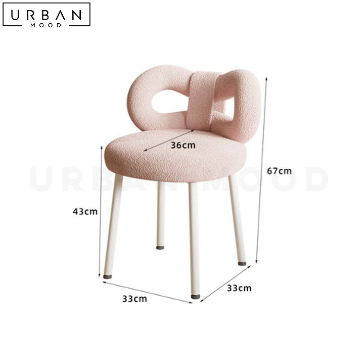 NAEXI Modern Boucle Vanity Chair