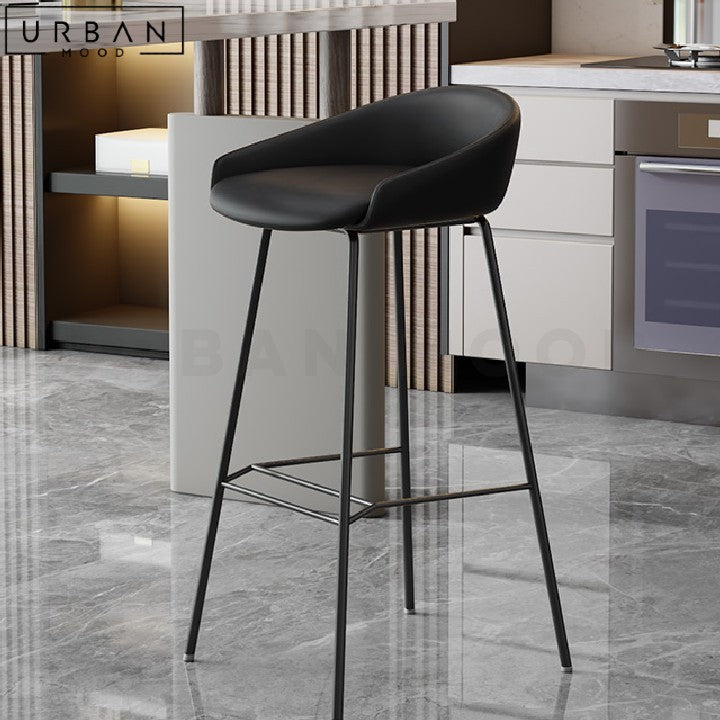 NOTT Modern Leather Bar Stool