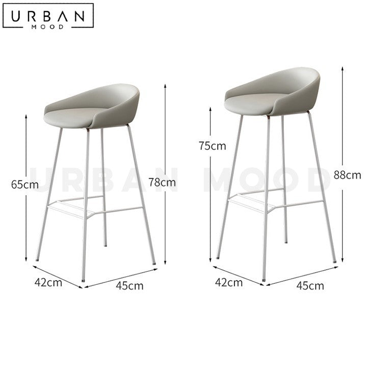 NOTT Modern Leather Bar Stool