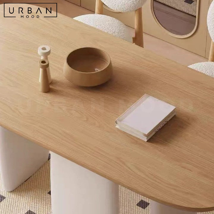 NAMMI Japandi Solid Wood Dining Table