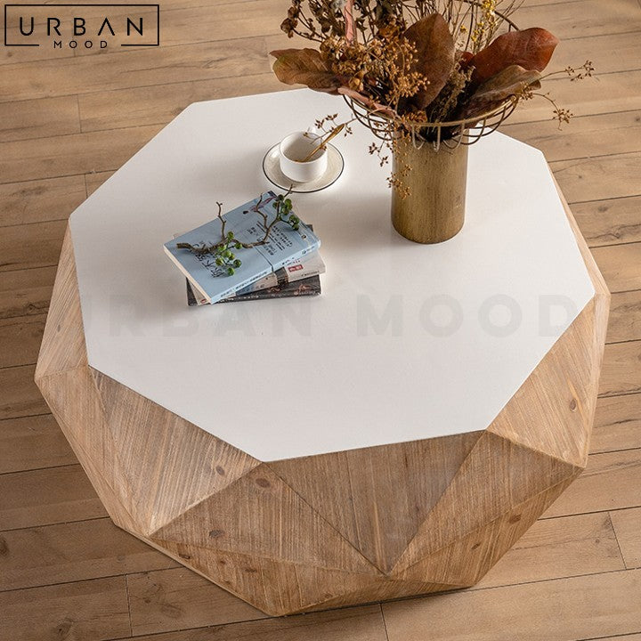 NAOMI Rustic Solid Wood Coffee Table