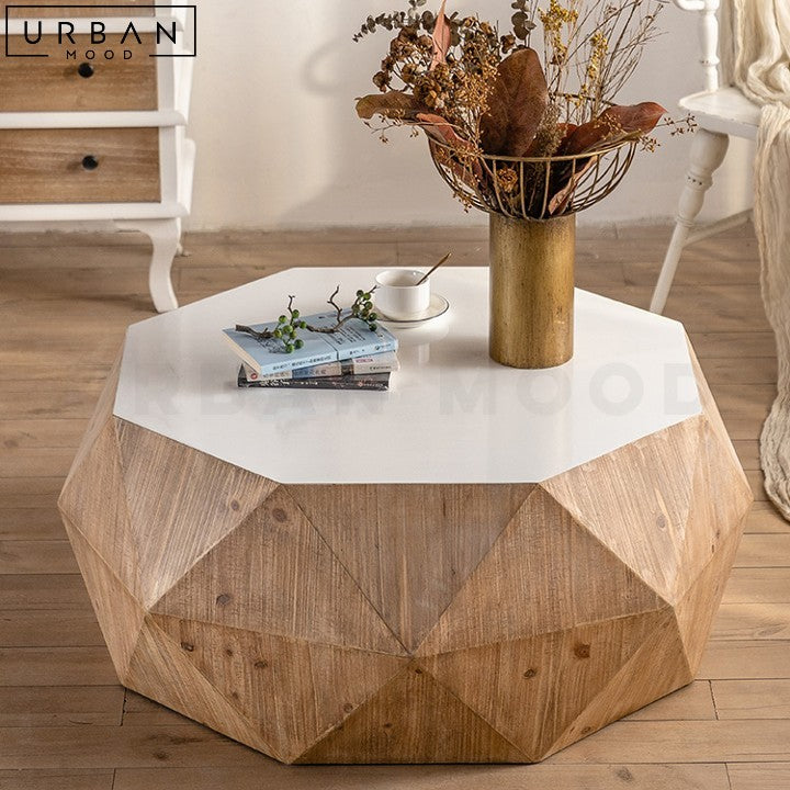 NAOMI Rustic Solid Wood Coffee Table