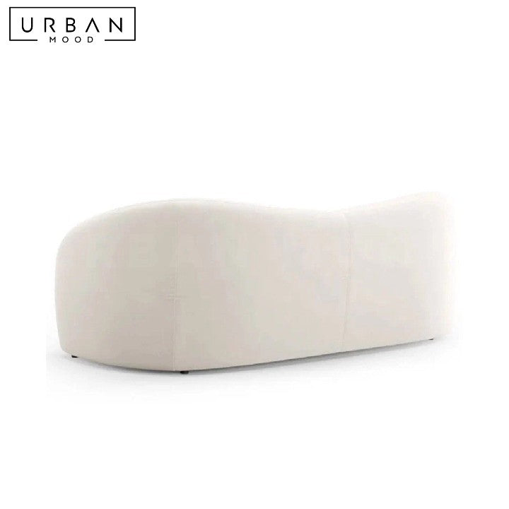 NARANJO Modern Curved Fabric Sofa (Scratch-Resistant)