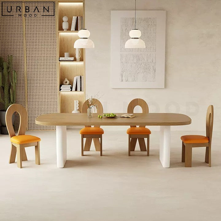 OURA Japandi Solid Wood Dining Table