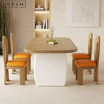 OURA Japandi Solid Wood Dining Table