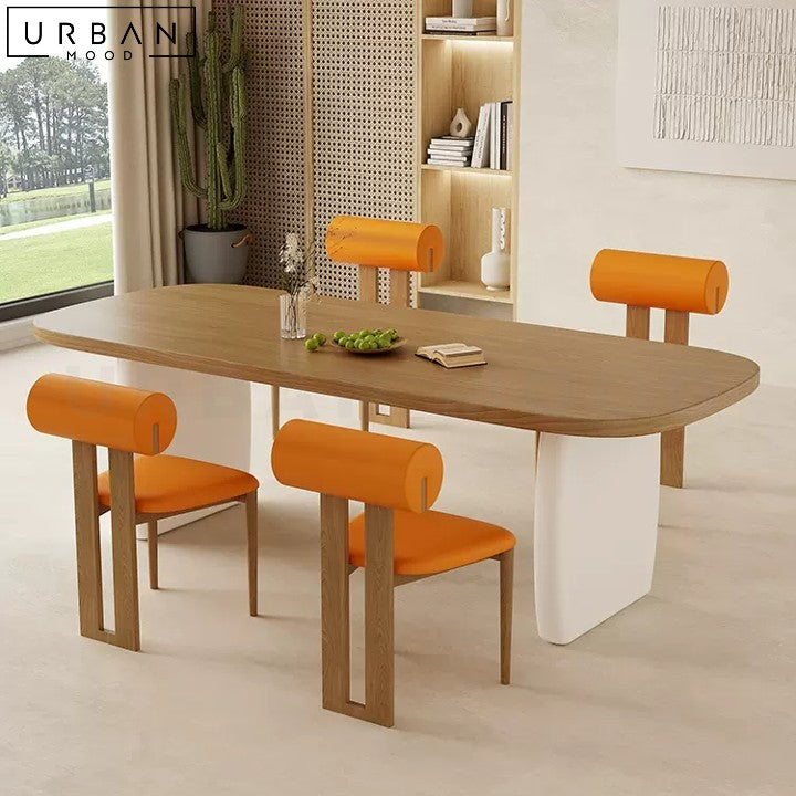 OURA Japandi Solid Wood Dining Table