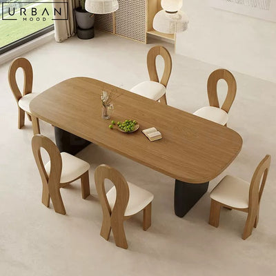 OURA Japandi Solid Wood Dining Table