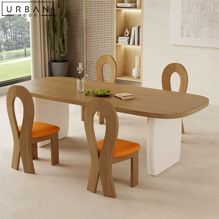 OURA Japandi Solid Wood Dining Table