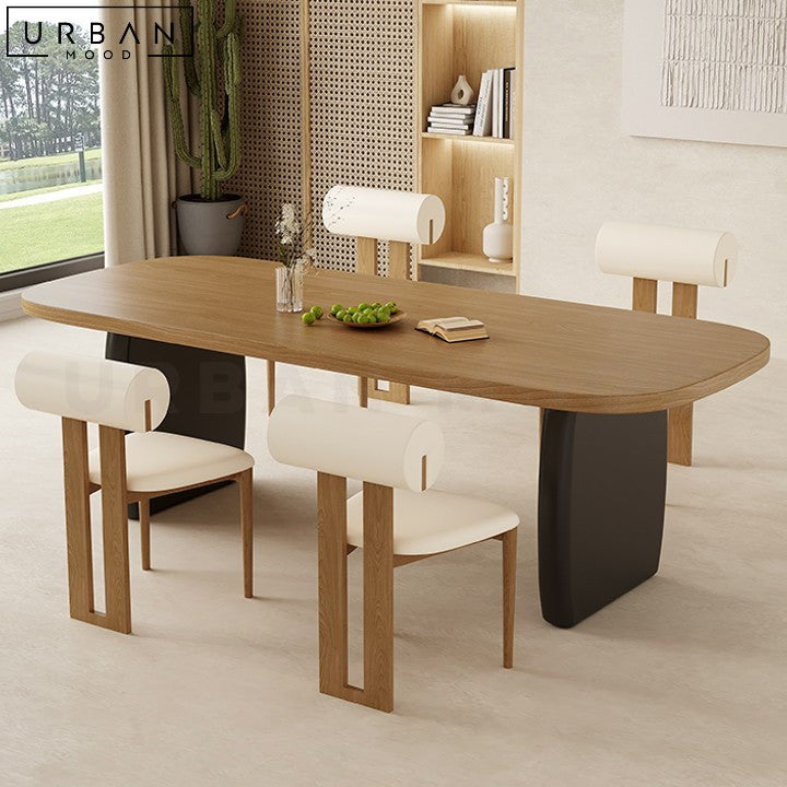 OURA Japandi Solid Wood Dining Table