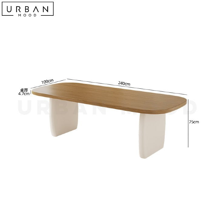 OURA Japandi Solid Wood Dining Table