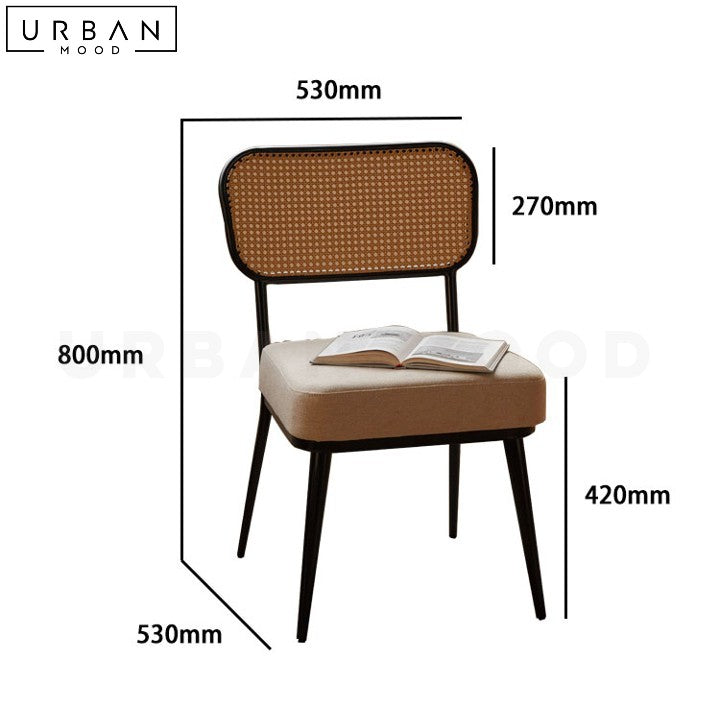 TACHA Japandi Rattan Dining Chair