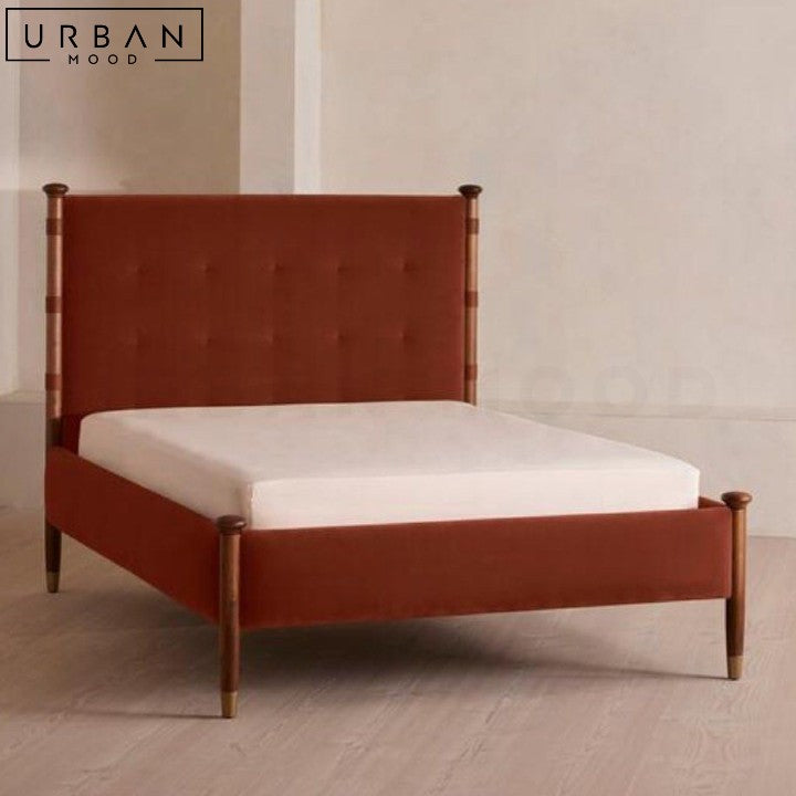 NAVARRO Mid-Century Velvet Bedframe