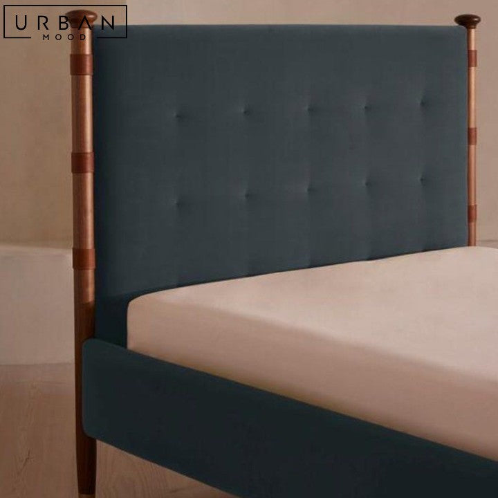 NAVARRO Mid-Century Velvet Bedframe