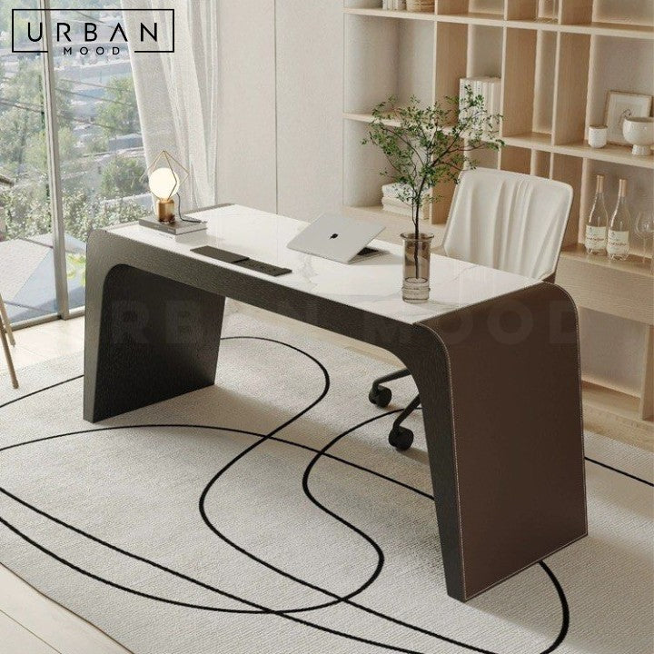 NAYLA Modern Sintered Stone Study Table – Urban Mood