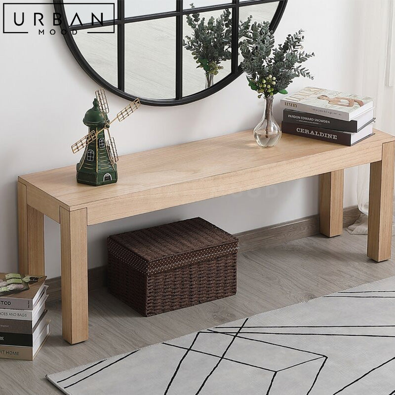 NILAS Modern Solid Wood Bench