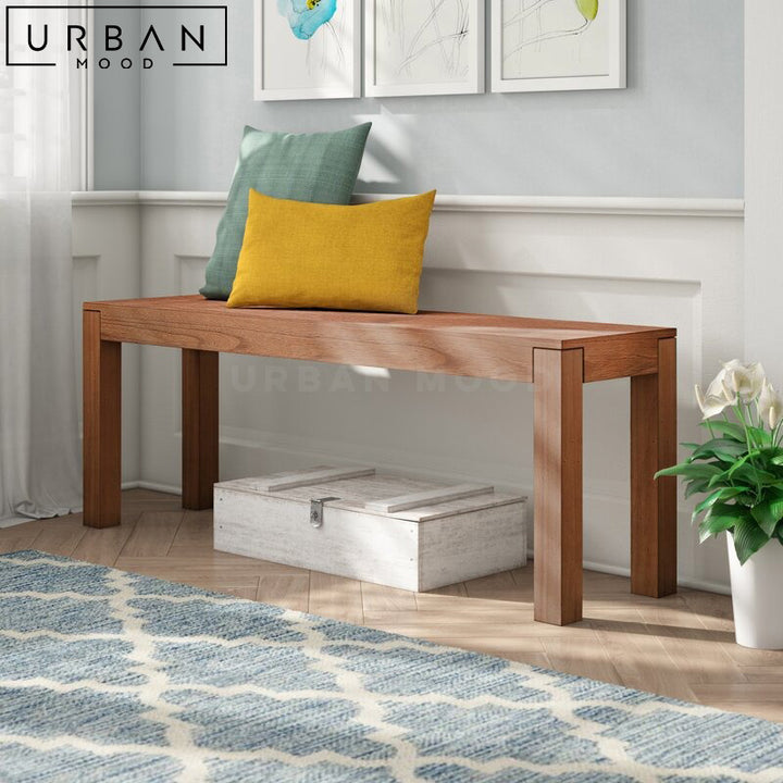 NILAS Modern Solid Wood Bench