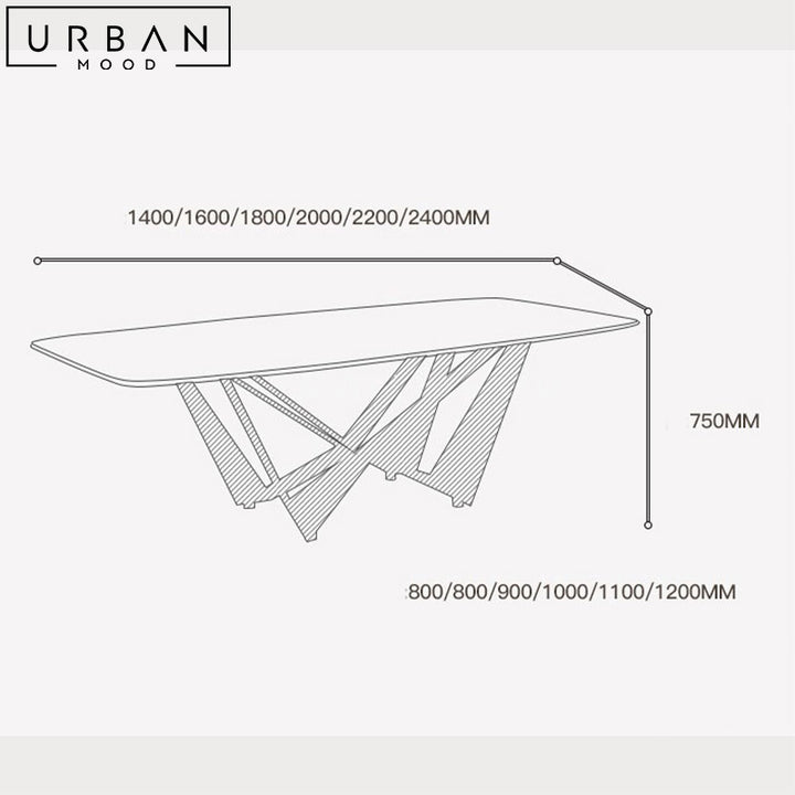 NECIA Modern Sintered Stone Dining Table