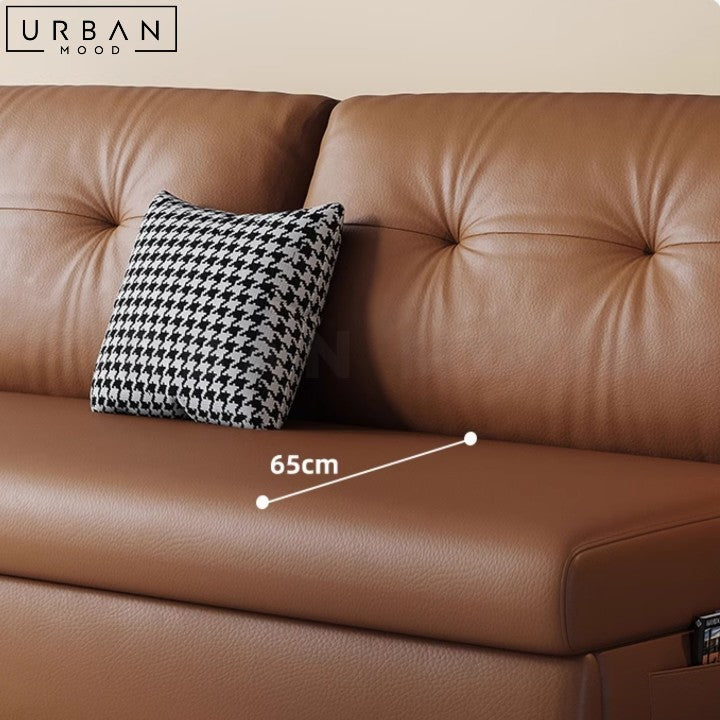 NEDEL Modern Leather Sofa Bed