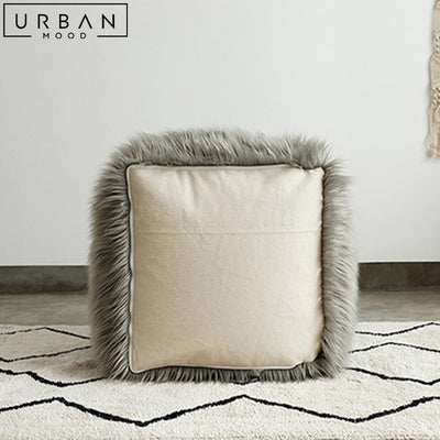 NEK Modern Faux Fur Pouf