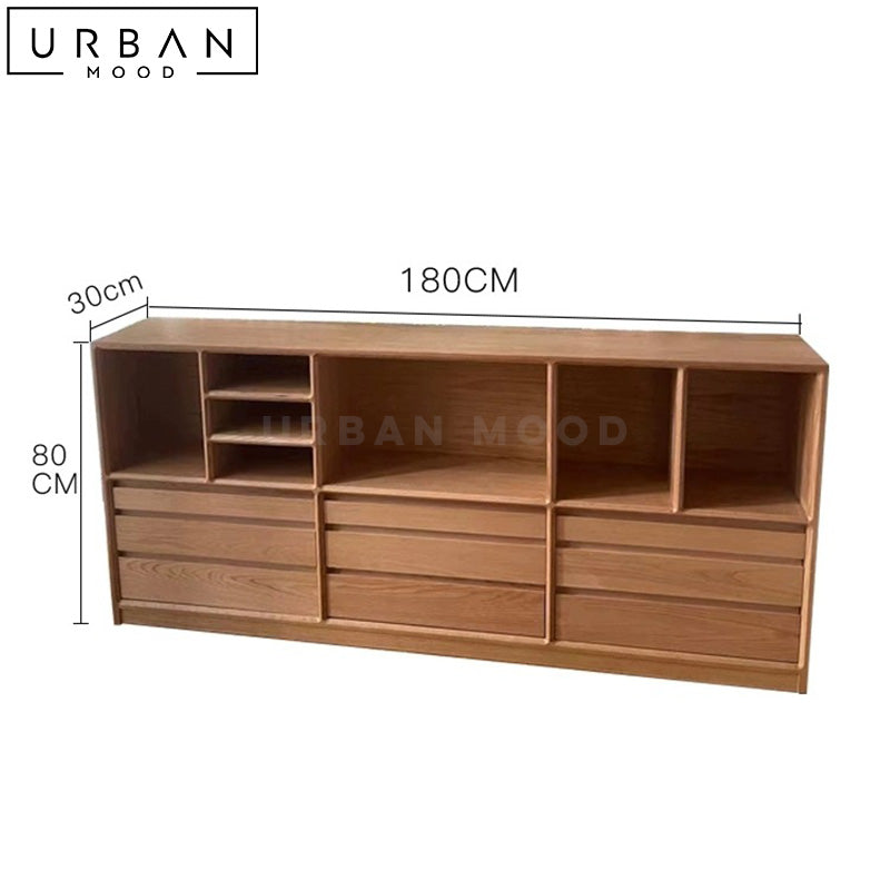 NELLIE Japandi Solid Wood Display Shelf – Urban Mood
