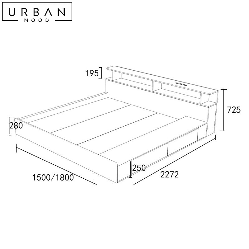 NEMY Modern Platform Bedframe