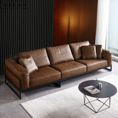 NICOLINE Modern Genuine Leather Sofa