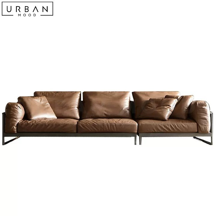 NICOLINE Modern Genuine Leather Sofa