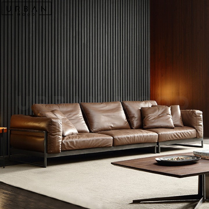 NICOLINE Modern Genuine Leather Sofa