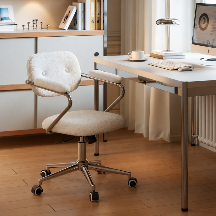 NIVEL Modern Fabric Swivel Study Chair - Urban Mood Singapore