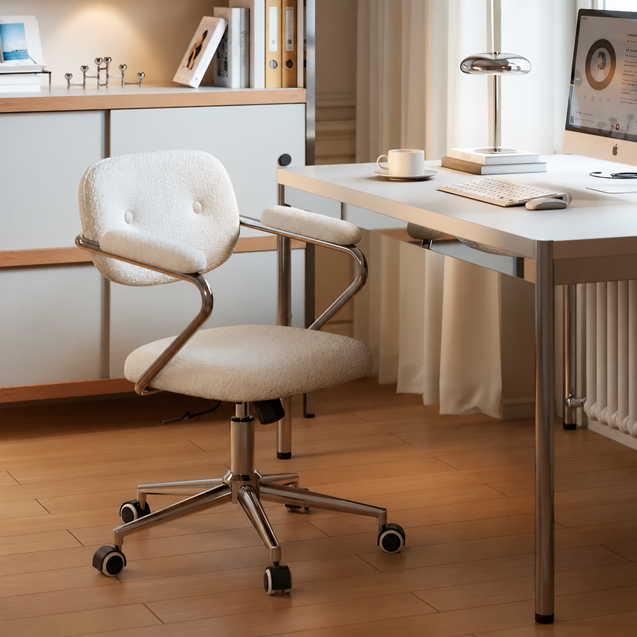 NIVEL Modern Fabric Swivel Study Chair - Urban Mood Singapore
