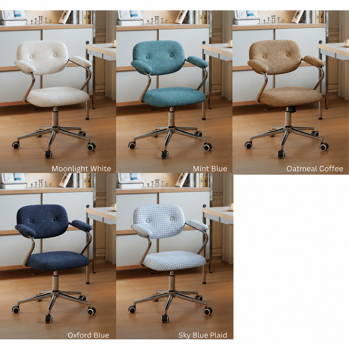 NIVEL Modern Fabric Swivel Study Chair - Urban Mood Singapore