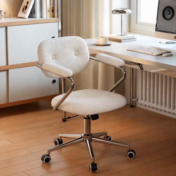 NIVEL Modern Fabric Swivel Study Chair - Urban Mood Singapore