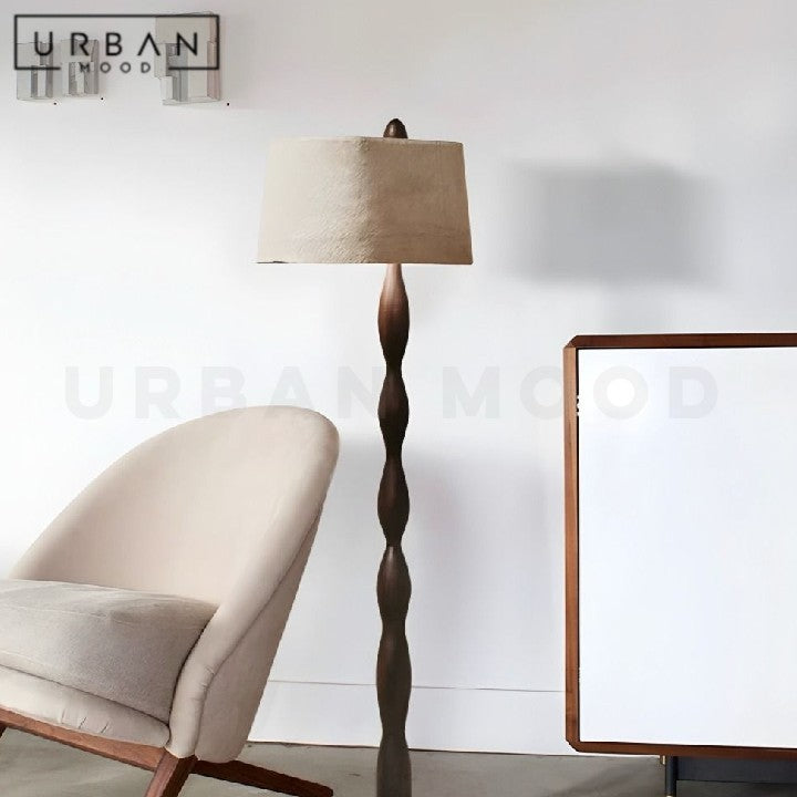 KOSI Wabi Sabi Solid Wood Floor Lamp