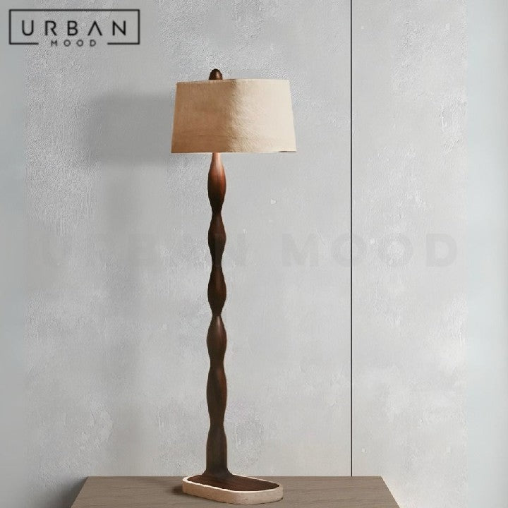 KOSI Wabi Sabi Solid Wood Floor Lamp