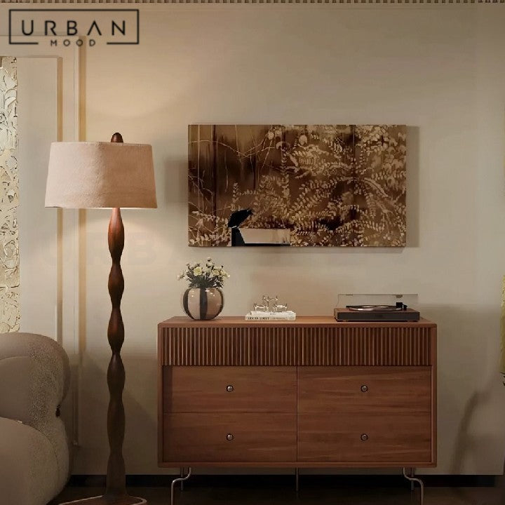 KOSI Wabi Sabi Solid Wood Floor Lamp