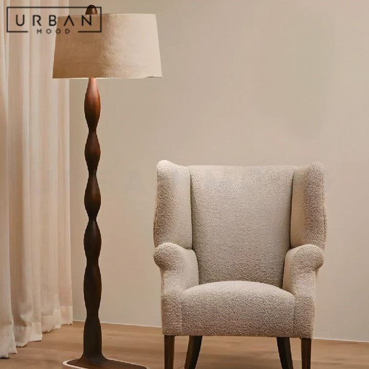 KOSI Wabi Sabi Solid Wood Floor Lamp