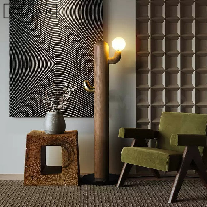 NADINE Modern Solid Wood Floor Lamp