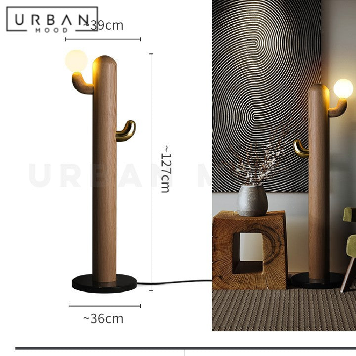 NADINE Modern Solid Wood Floor Lamp