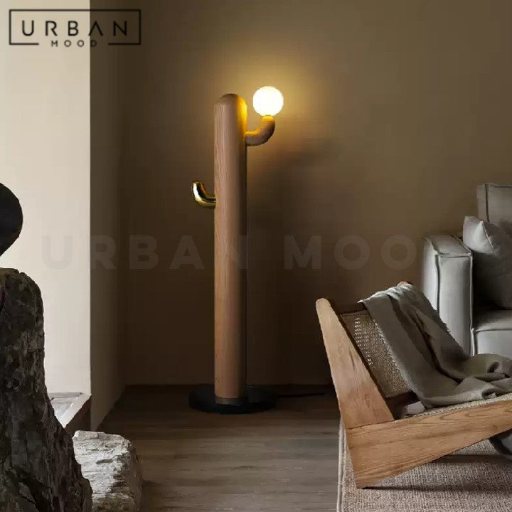 NADINE Modern Solid Wood Floor Lamp