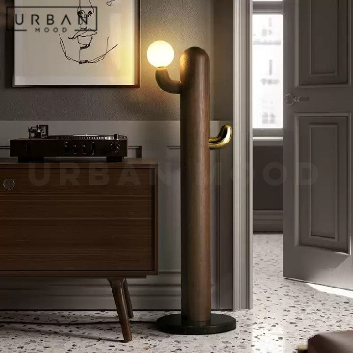 NADINE Modern Solid Wood Floor Lamp