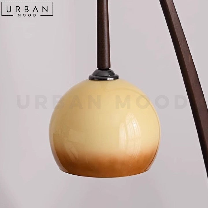 NOFU Oriental Solid Wood Standing Lamp