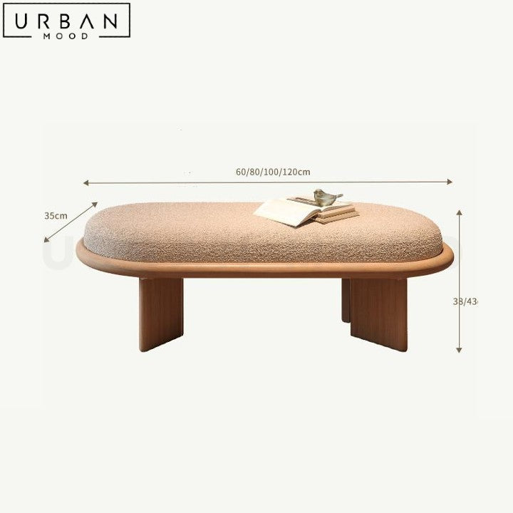 NOURI Japandi Boucle Bench