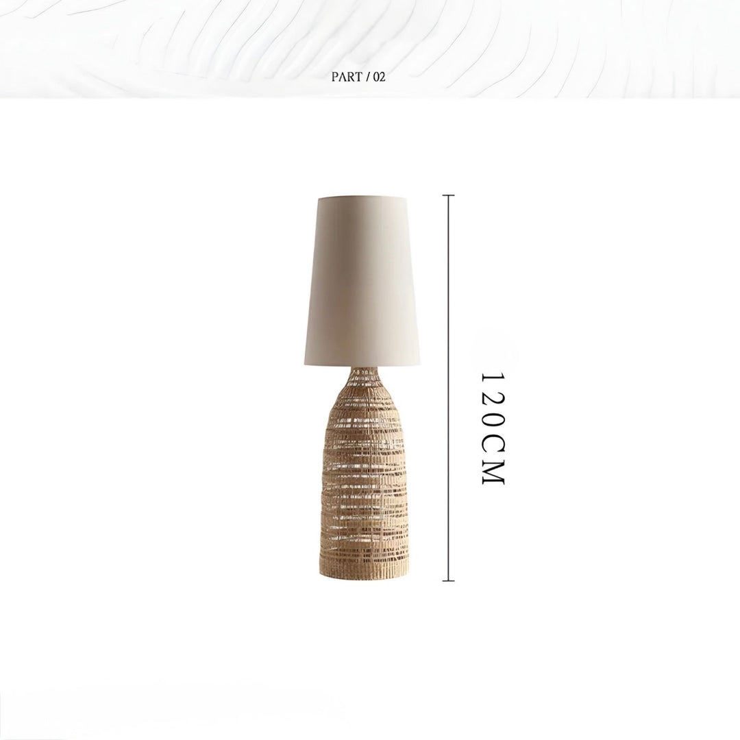 NOVAR Farmhouse Rattan Floor Lamp - Urban Mood Singapore