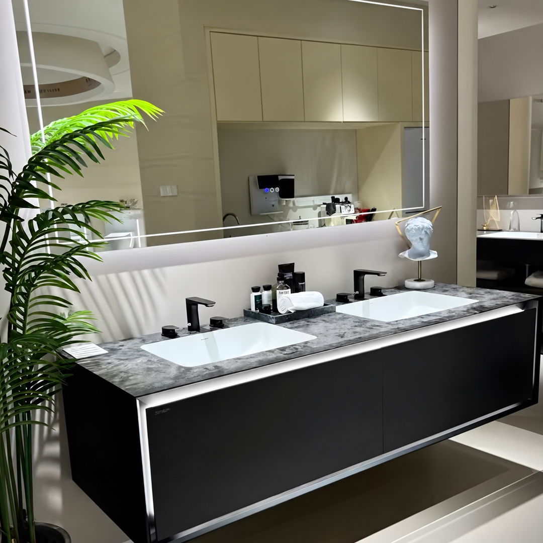 NYVORA Modern Dual-Sink Bathroom Vanity - Urban Mood Singapore