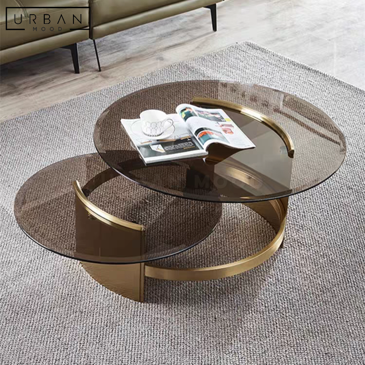 NAEL Modern Glass Coffee Table