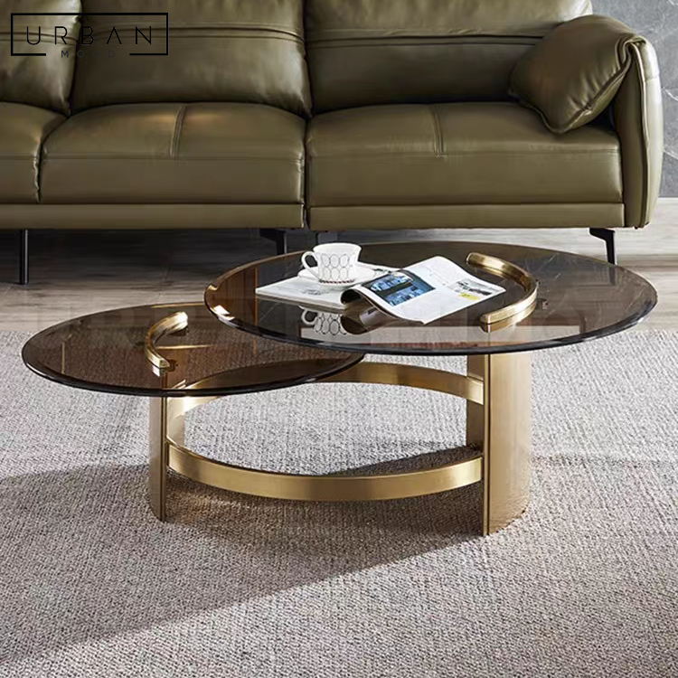 NAEL Modern Glass Coffee Table