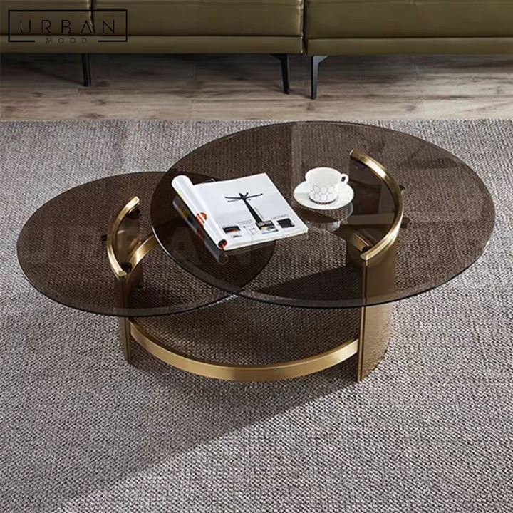 NAEL Modern Glass Coffee Table