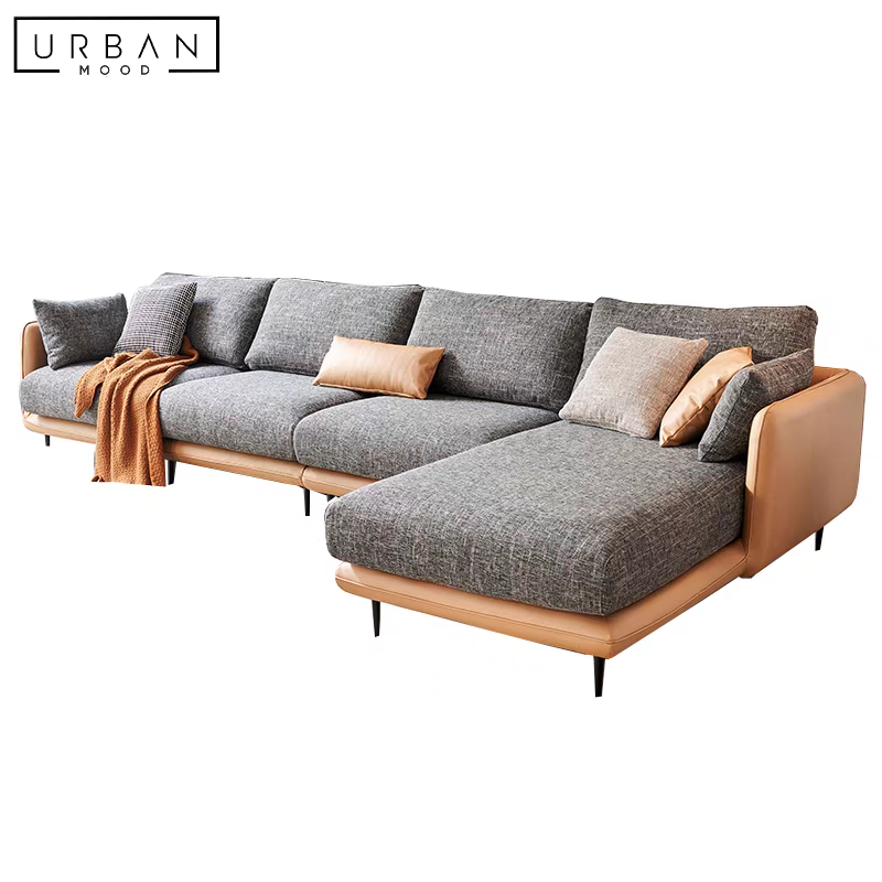 NODE Modern Fabric Sectional Sofa